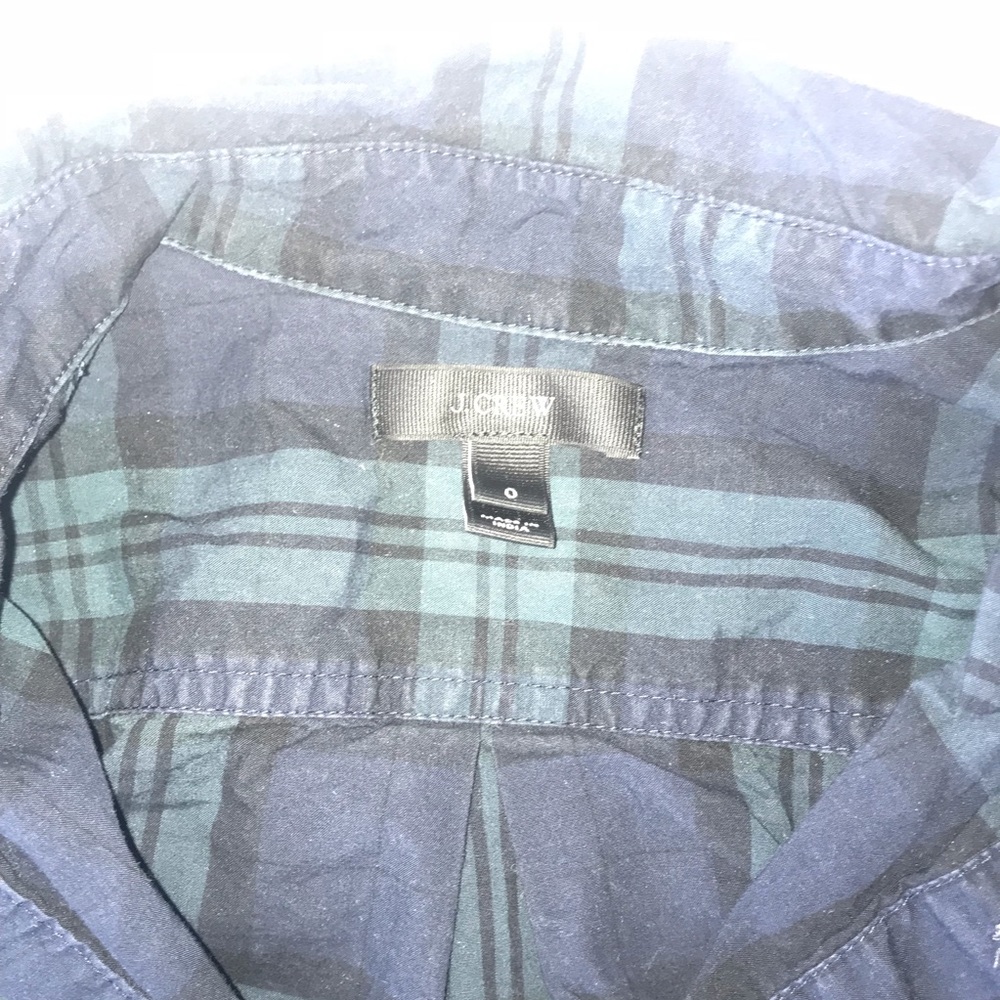 J Crew plaid shirt with chevron embellishment - Picture 7 of 8